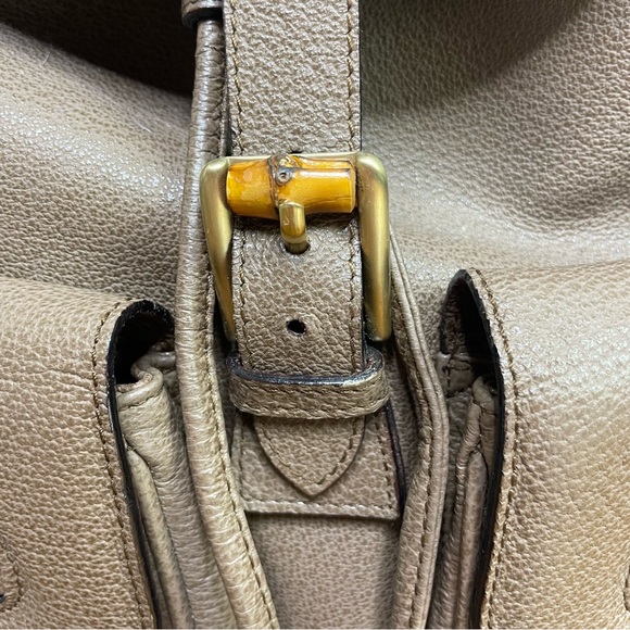 EUC Gucci Bamboo Leather Large Backpack with COA - Picture 5 of 14